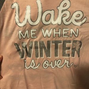 Long sleeve tee and cuffed pant pajama